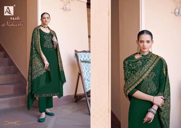 Alok Nakashi Pashmina Designer Dress Material Collection